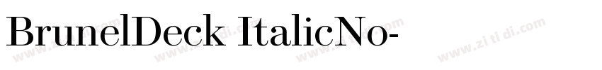 BrunelDeck ItalicNo字体转换